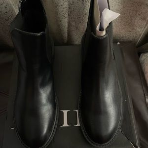 Sleek Black Leather Ankle Boots